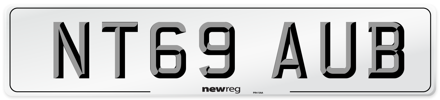 NT69 AUB Number Plate from New Reg